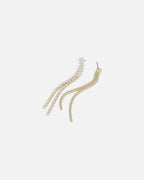 Snö of Sweden Øredobber Siri Stone Tassle Ear - Gold/ Clear