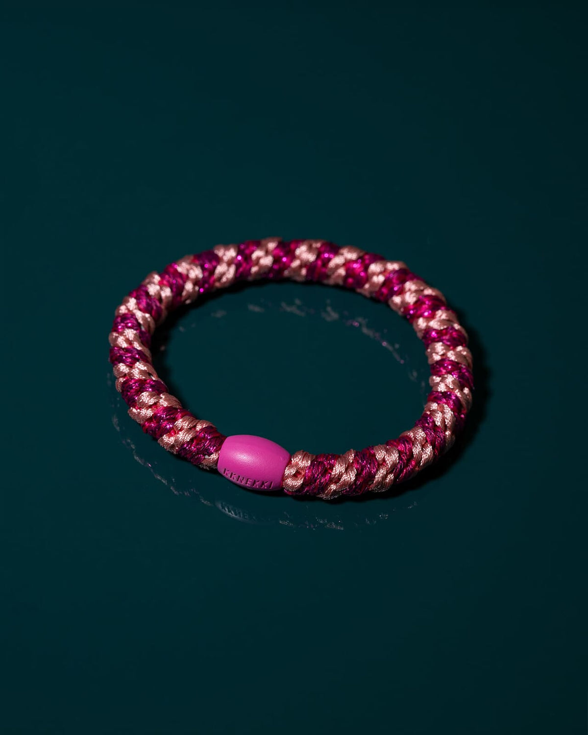 KKNEKKI by Bon Dep Hårstrikk Mix 92582 - Faded Rose/ Electric Glitter