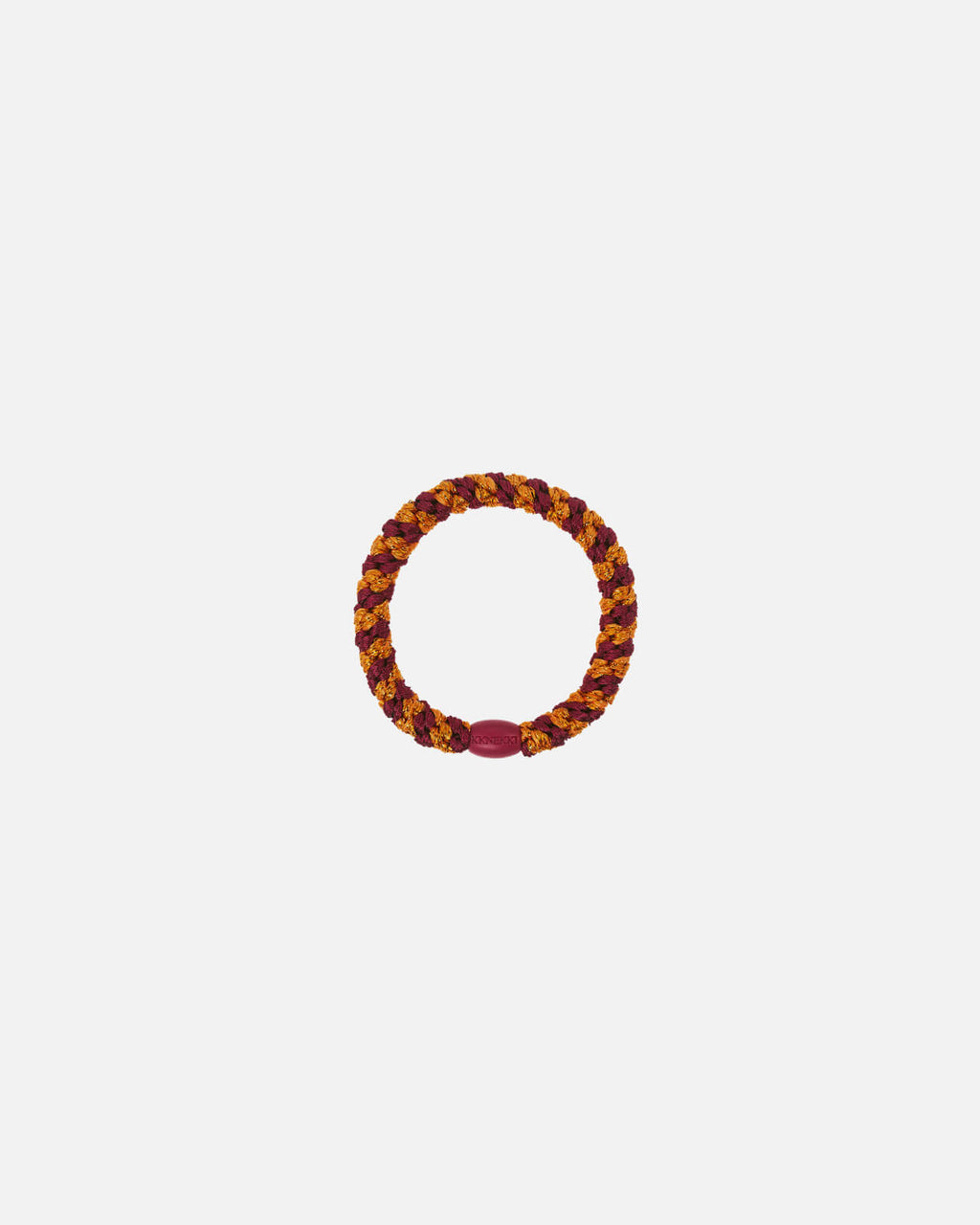Kknekki Hårstrikk Stripe - Bordeaux/ Orange Glitter Stripe