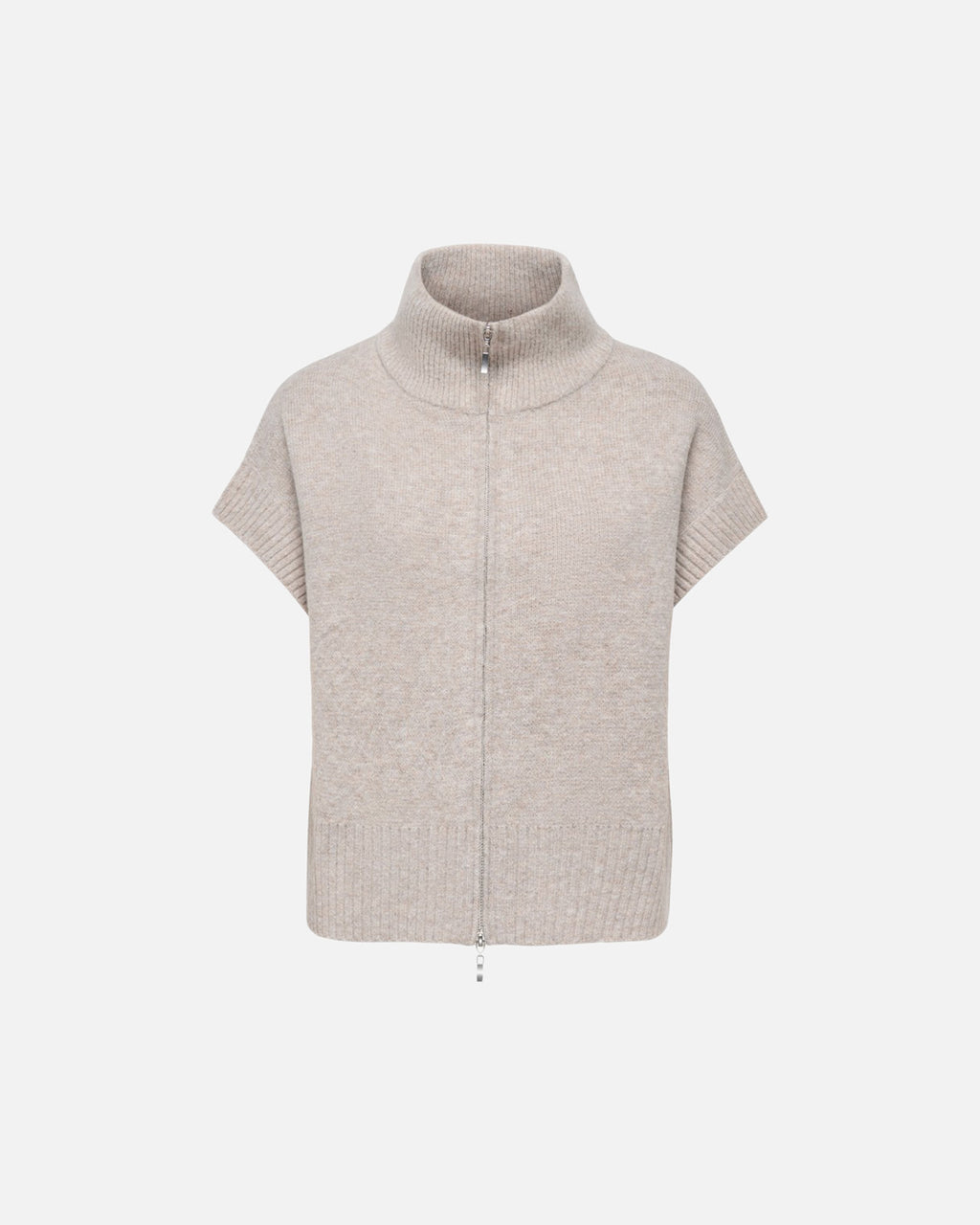 JDY Vest Lea S/L HN 2Way Zip - Natural Melange