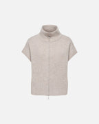JDY Vest Lea S/L HN 2Way Zip - Natural Melange