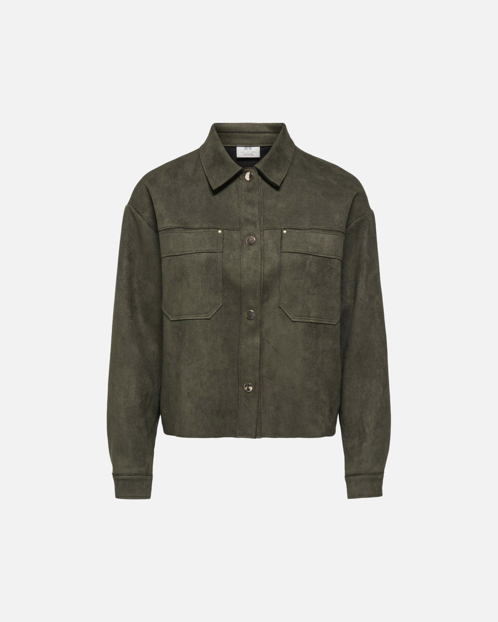 JDY Skjorte Julle L/S Fake Suede - Black Olive