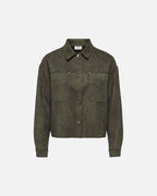 JDY Skjorte Julle L/S Fake Suede - Black Olive