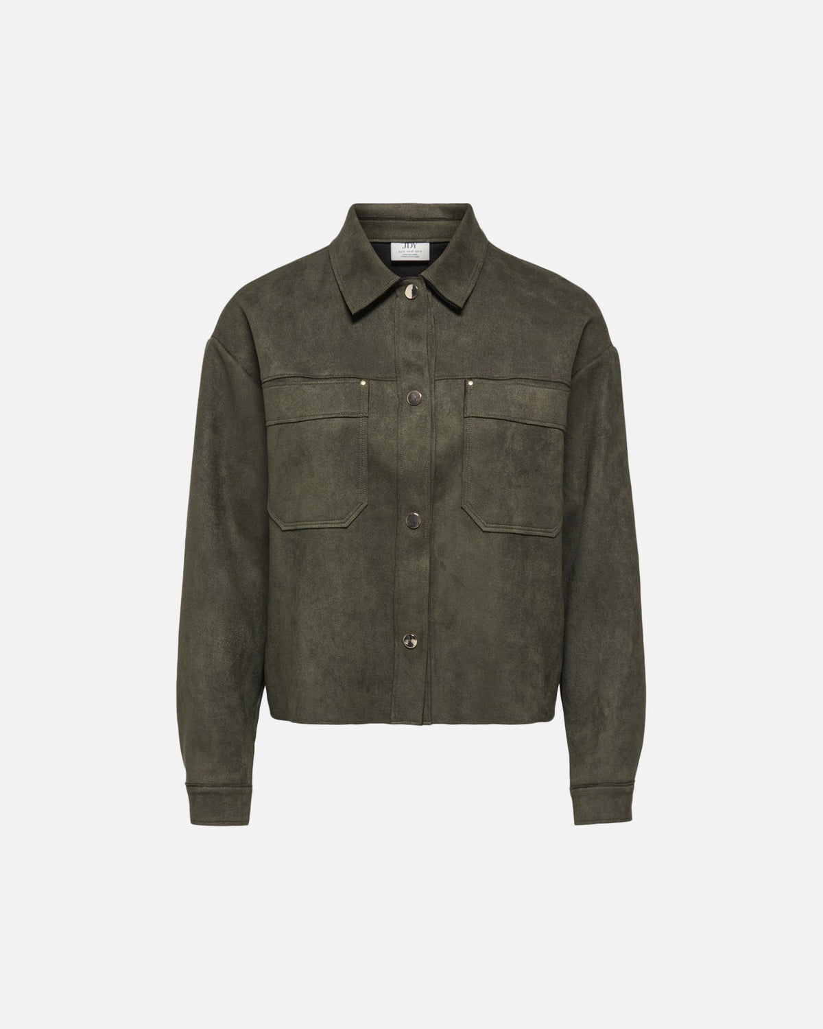 JDY Skjorte Julle L/S Fake Suede - Black Olive