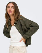 JDY Skjorte Julle L/S Fake Suede - Black Olive