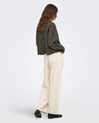 JDY Skjorte Julle L/S Fake Suede - Black Olive