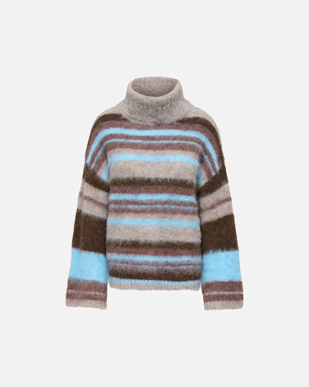 ONLY Strikkegenser Peril LS Rollneck - Taupe Gray Block/ Coffee/ Decad/ Blissf/ Mel