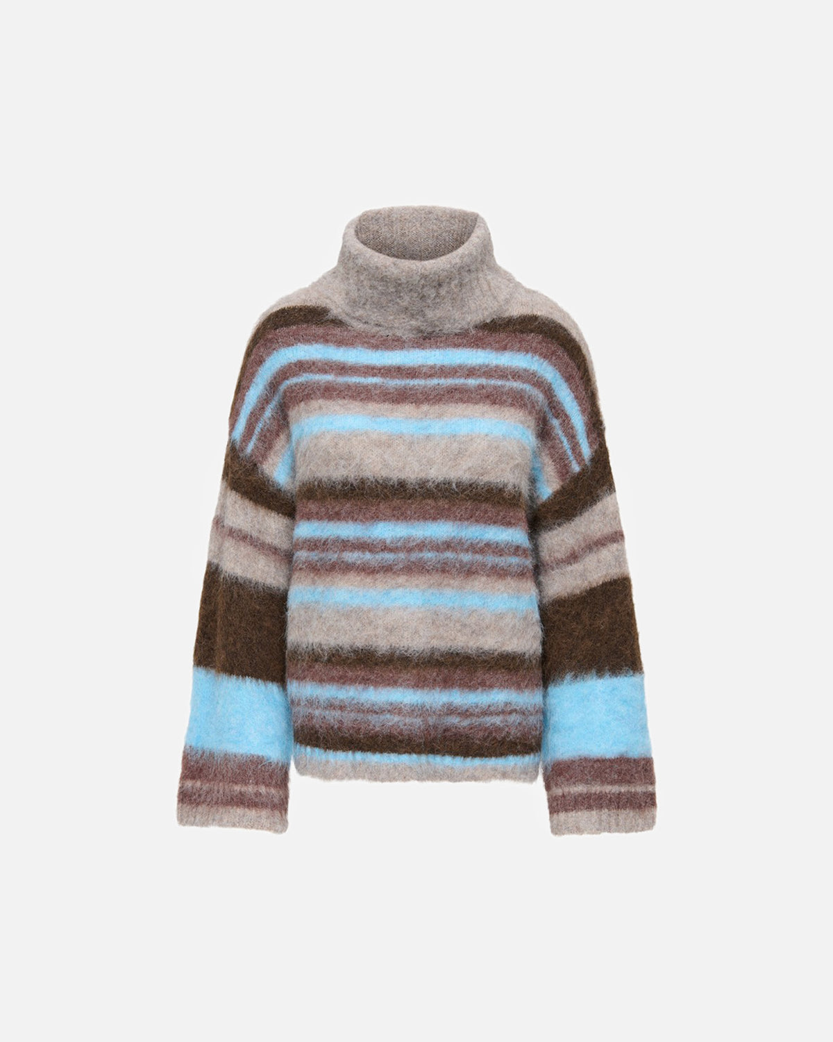 ONLY Strikkegenser Peril LS Rollneck - Taupe Gray Block/ Coffee/ Decad/ Blissf/ Mel