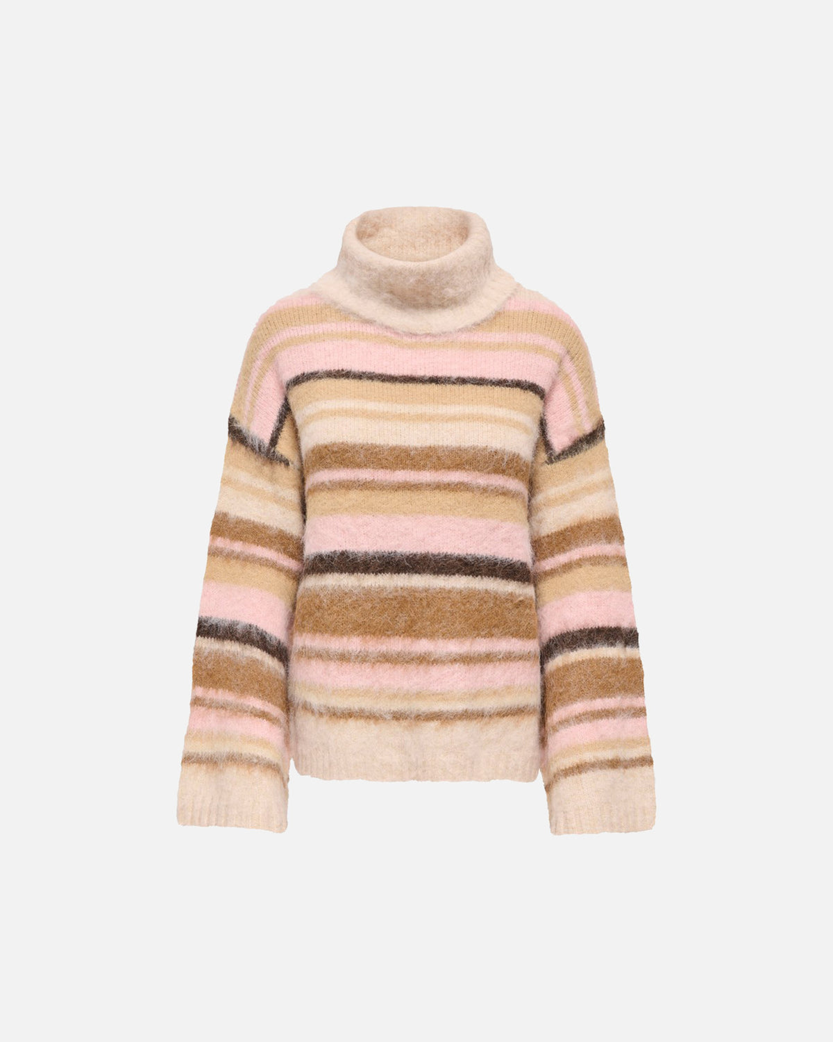 ONLY Strikkegenser Peril LS Rollneck - Birch Thin/ Humus/ Breen/ Coffee/ Pale/ Mel