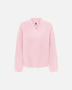 ONLY Strikkegenser Macey LS Loose V-neck - Parfait Pink Melange
