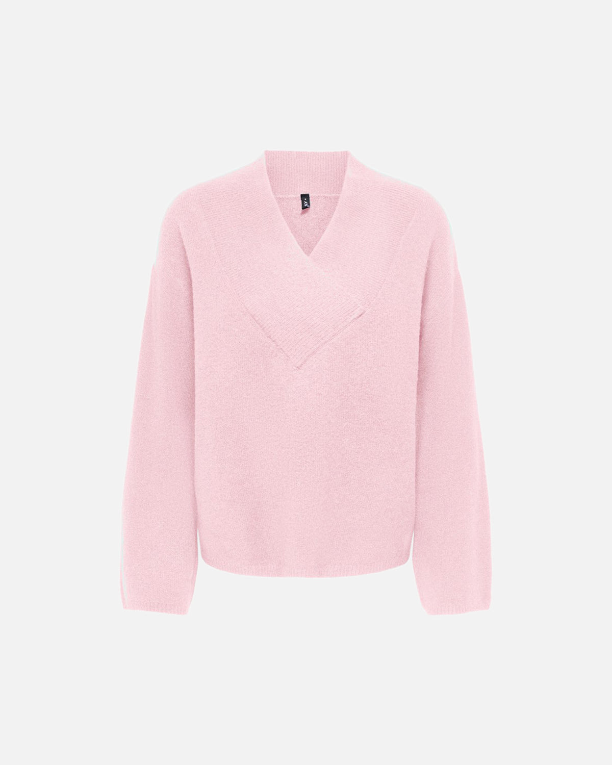 ONLY Strikkegenser Macey LS Loose V-neck - Parfait Pink Melange