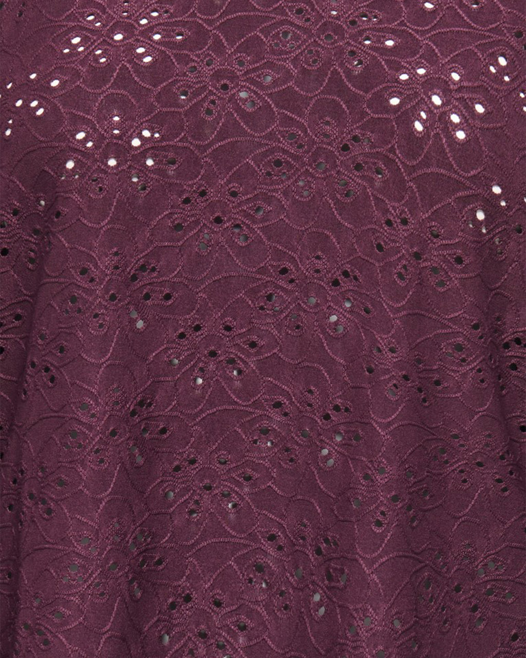 ONLY Topp Smilla L/S V-neck Lace - Winetasting