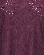 ONLY Topp Smilla L/S V-neck Lace - Winetasting