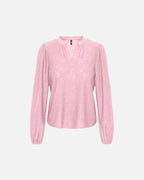 ONLY Topp Smilla L/S V-neck Lace - Parfait Pink