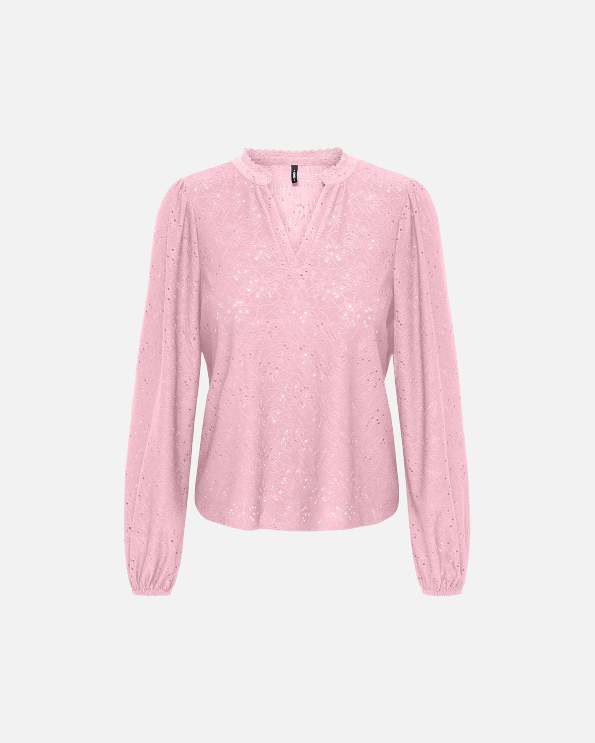 ONLY Topp Smilla L/S V-neck Lace - Parfait Pink
