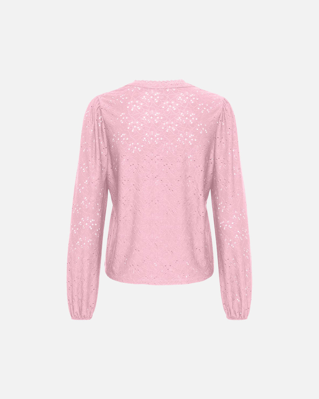 ONLY Topp Smilla L/S V-neck Lace - Parfait Pink