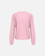 ONLY Topp Smilla L/S V-neck Lace - Parfait Pink