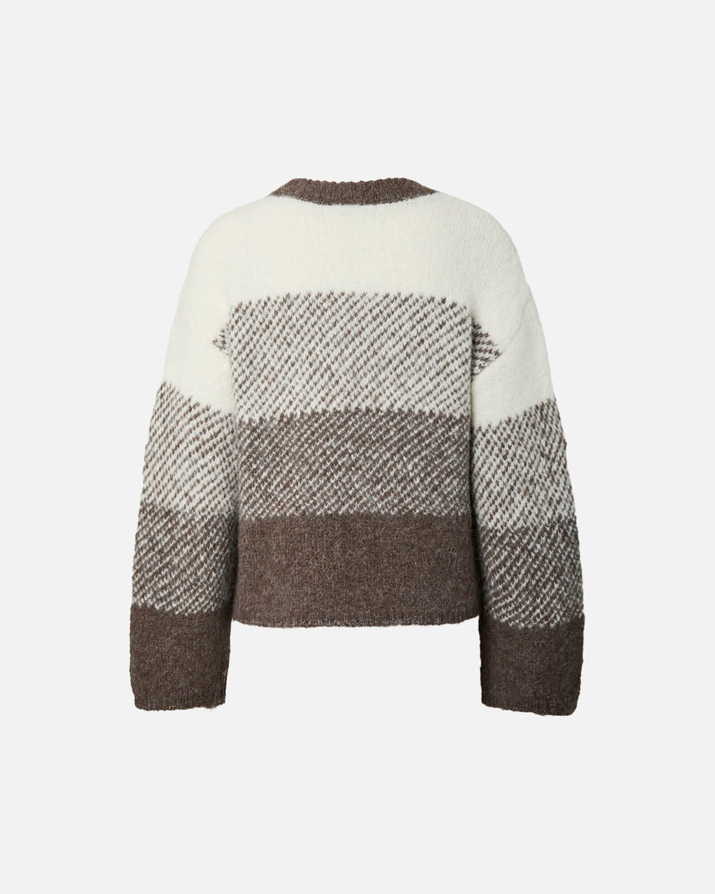 VILA Strikkegenser Alayna LS O-neck Knit - Coffee Quartz/ Egret