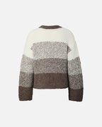 VILA Strikkegenser Alayna LS O-neck Knit - Coffee Quartz/ Egret