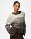 VILA Strikkegenser Alayna LS O-neck Knit - Coffee Quartz/ Egret