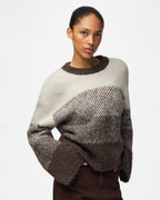 VILA Strikkegenser Alayna LS O-neck Knit - Coffee Quartz/ Egret