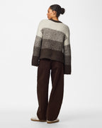 VILA Strikkegenser Alayna LS O-neck Knit - Coffee Quartz/ Egret