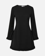 PIECES Kjole Paige LS Frill - Black