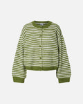 PIECES Strikket Cardigan Ada LS O-neck Knit - Woodbine/ Cloud Dancer
