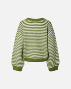 PIECES Strikket Cardigan Ada LS O-neck Knit - Woodbine/ Cloud Dancer