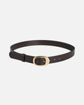 PIECES Skinnbelte Viola Leather - Hot Fudge