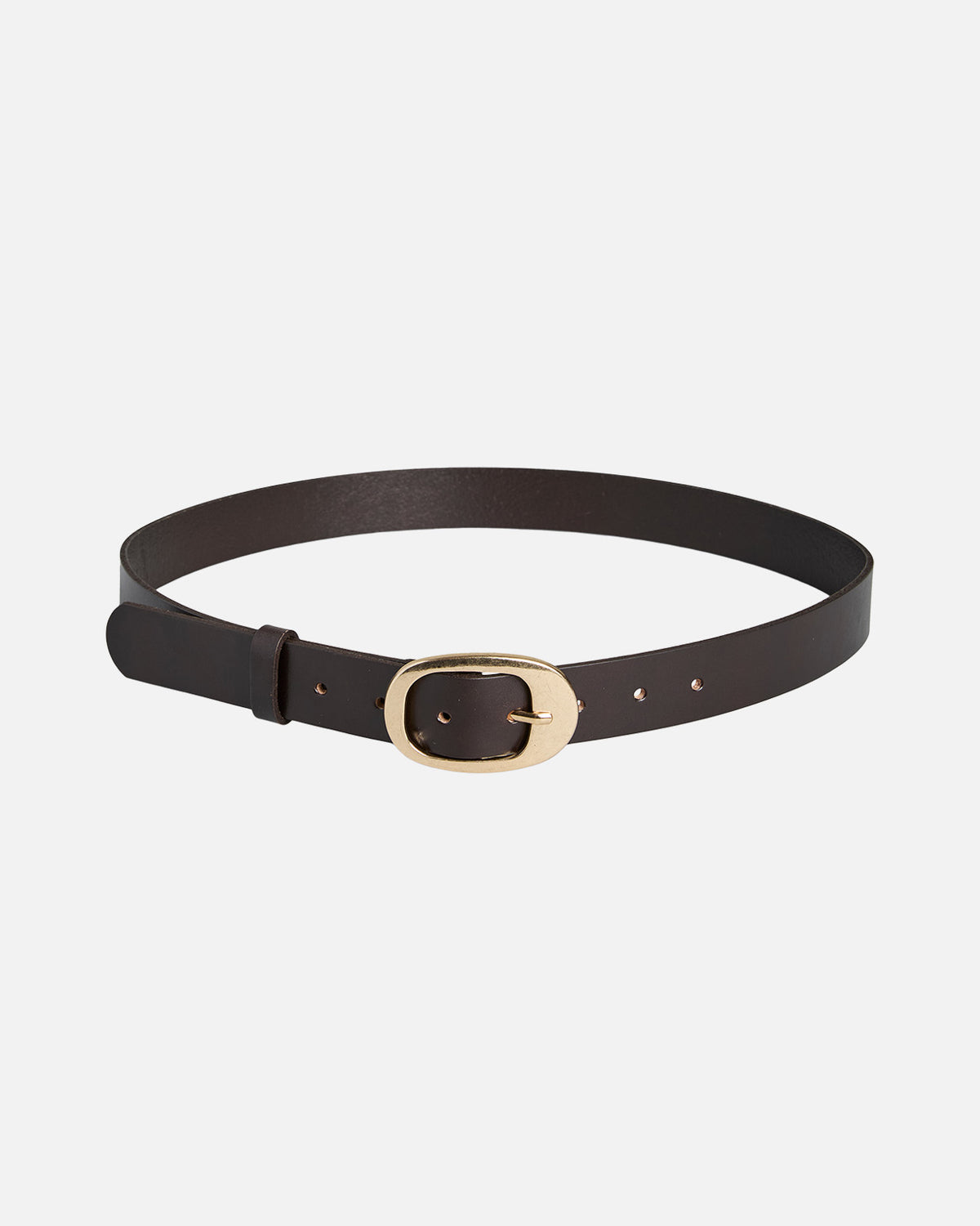 PIECES Skinnbelte Viola Leather - Hot Fudge
