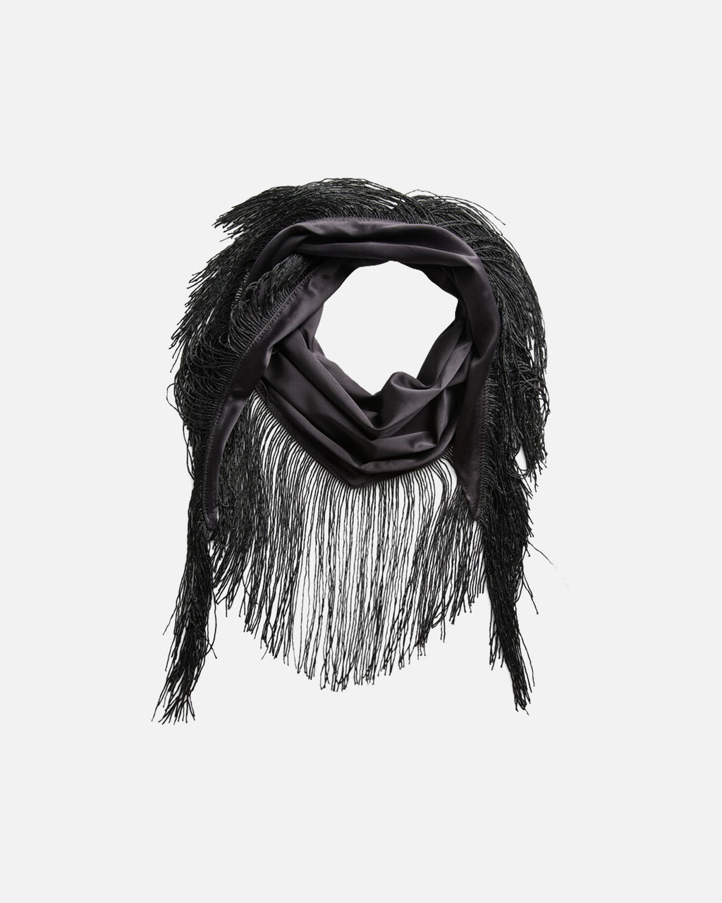 PIECES Skjerf Oline Triangle Fringe Scarf - Black