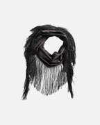PIECES Skjerf Oline Triangle Fringe Scarf - Black
