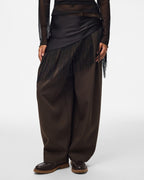 PIECES Skjerf Oline Triangle Fringe Scarf - Black