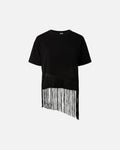 PIECES T-skjorte Collie SS O-neck Frills - Black
