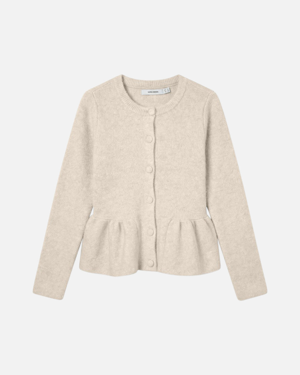VERO MODA Cardigan Loon LS O-neck Peplum - Birch