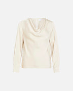 VILA Satengtopp Freja Waterfall L/S - Birch