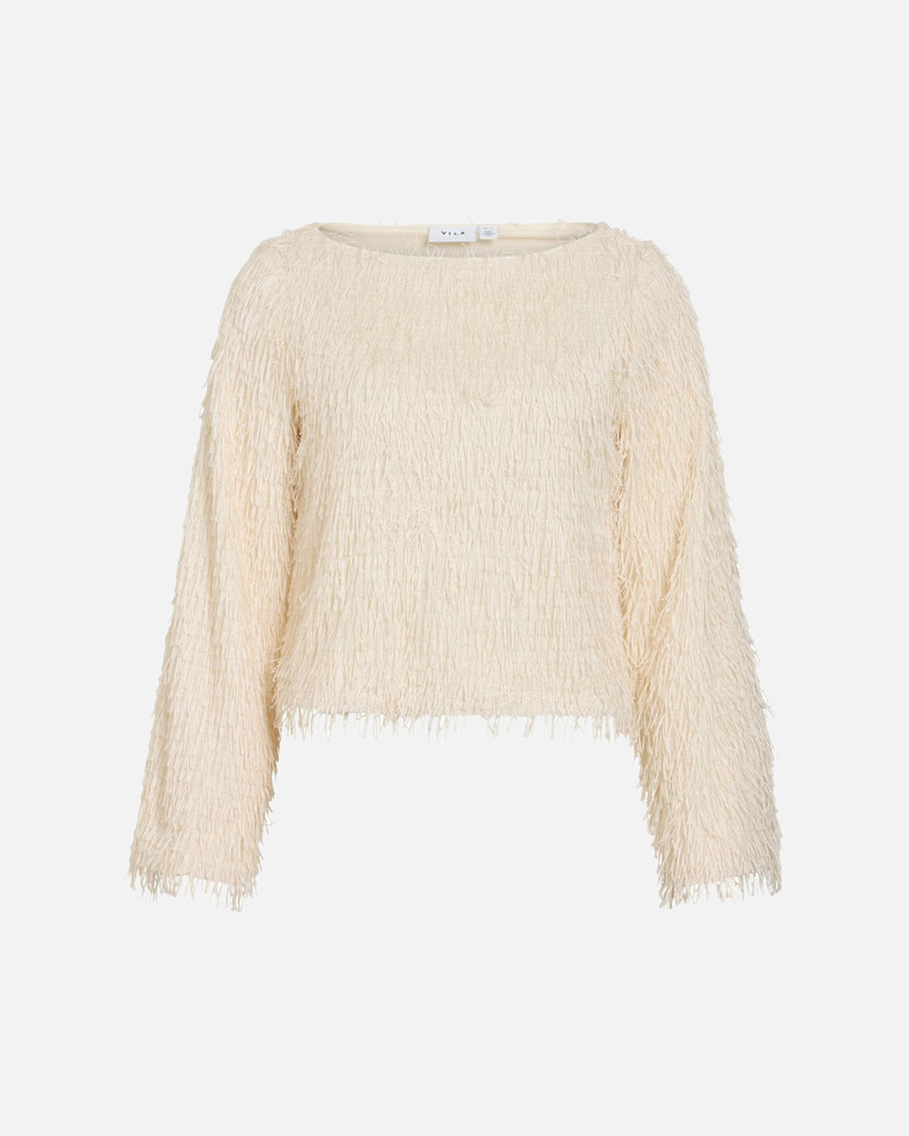 VILA Topp Toi L/S Boatneck - Birch