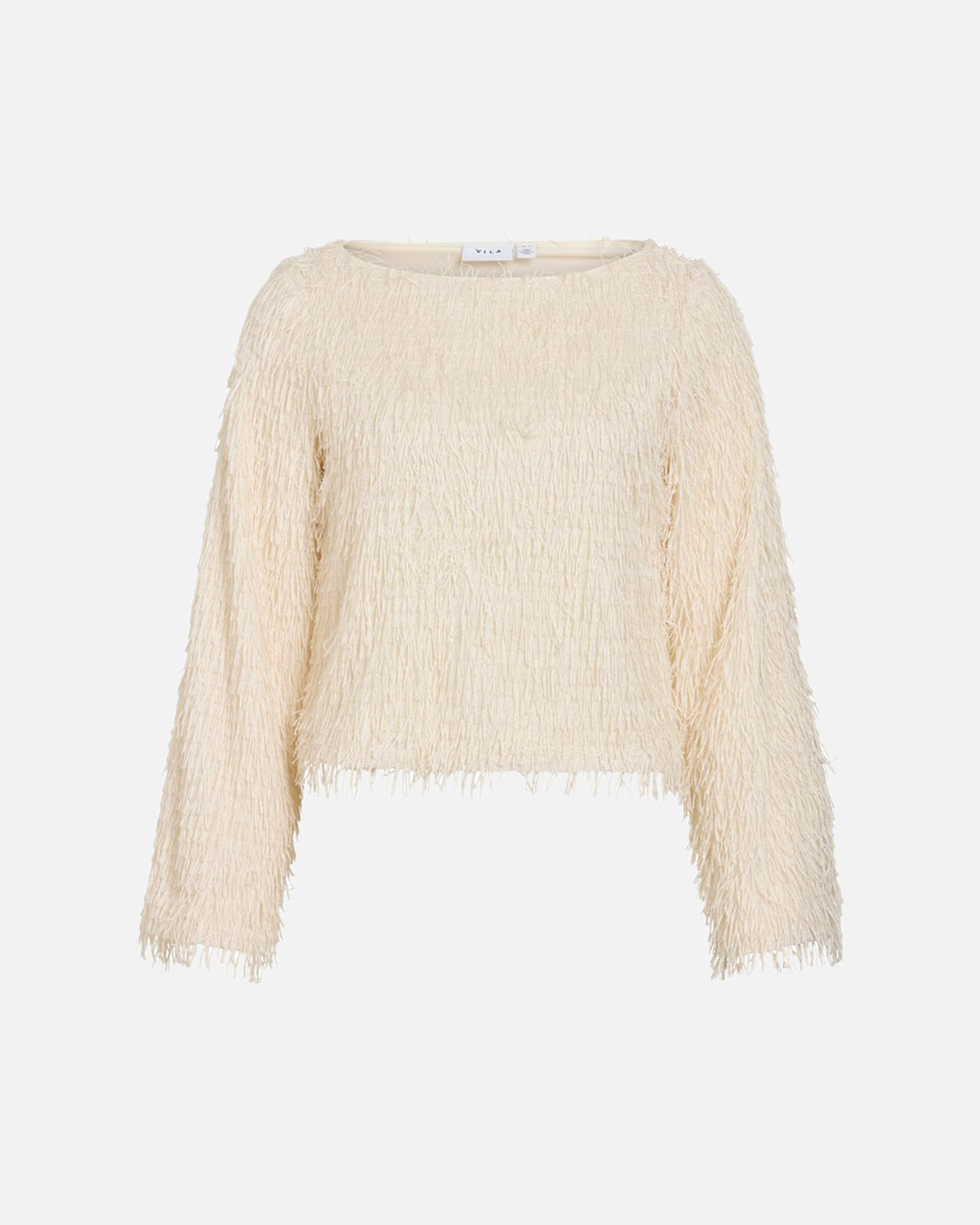 VILA Topp Toi L/S Boatneck - Birch