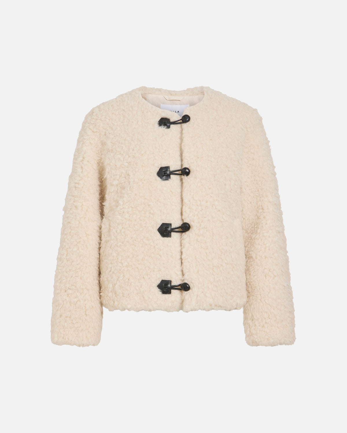 VILA Teddyjakke Fuzz L/S Buckle - Birch