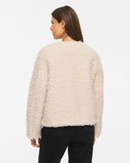 VILA Teddyjakke Fuzz L/S Buckle - Birch