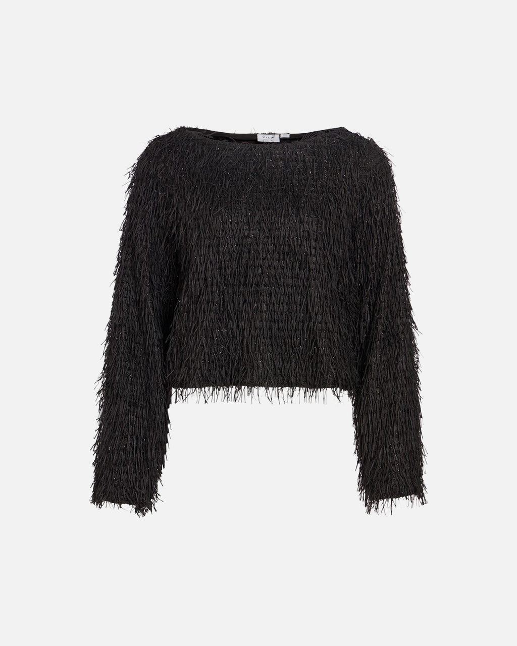 VILA Topp Toi L/S Boatneck - Black Beauty