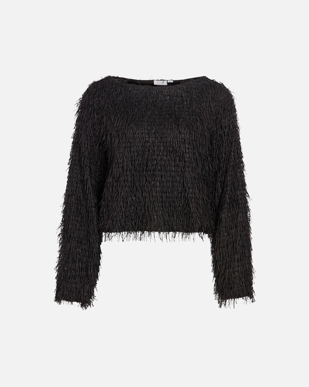 VILA Topp Toi L/S Boatneck - Black Beauty
