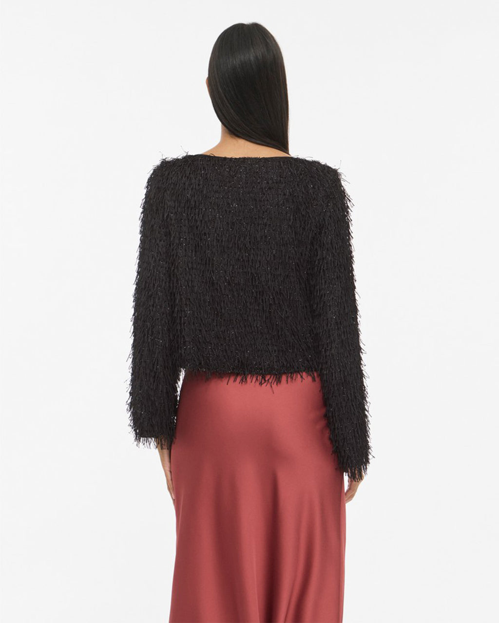 VILA Topp Toi L/S Boatneck - Black Beauty