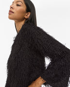 VILA Topp Toi L/S Boatneck - Black Beauty