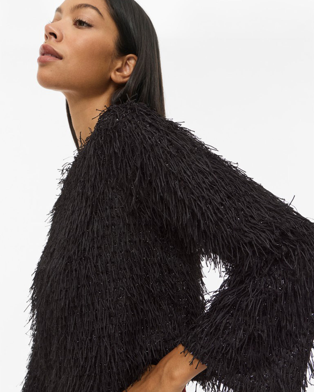 VILA Topp Toi L/S Boatneck - Black Beauty