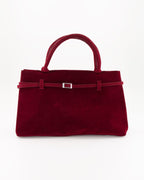 FLOYD Veske Katja Suede - Deep Cherry