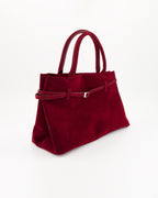 FLOYD Veske Katja Suede - Deep Cherry