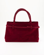 FLOYD Veske Katja Suede - Deep Cherry