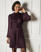 FLOYD Kjole Aliba Satin - Deep Cherry